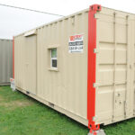 SPEEDY CONTAINER SAN ANTONIO 20 FT CUSTOM COLOR AND TRIM COLOR DOOR AND WINDOW