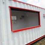 SPEEDY CONTAINER SAN ANTONIO 40 FT CONCESSION STAND CUSTOM ROLL UP PAINT COLOR