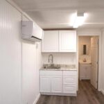 SPEEDY CONTAINER SAN ANTONIO 40 FT WALL PANELING CUSTOM TRIM COLOR FLOOR PANEL MINI AC MINI SINK