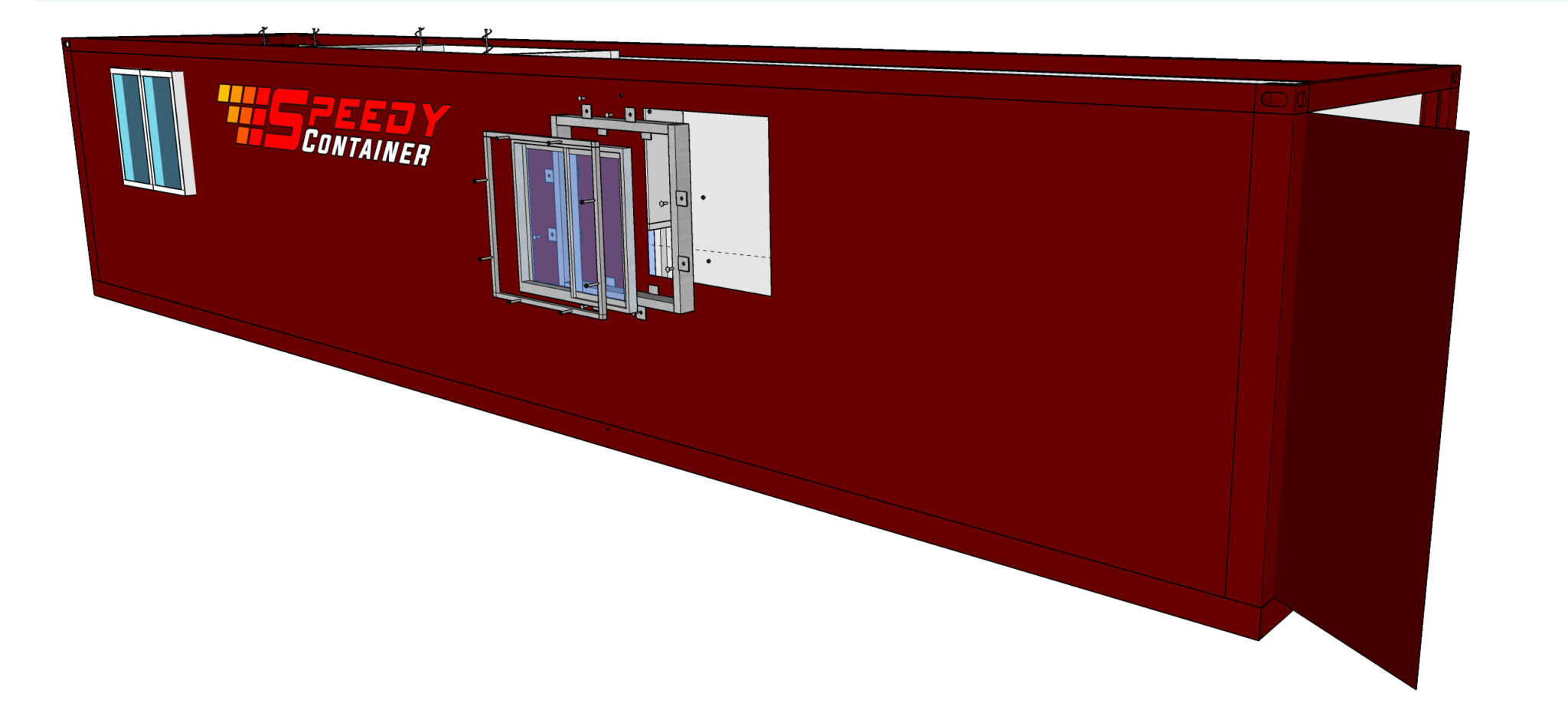 SPEEDY CONTAINER 3 FT DIY WINDOW KIT Shipping Containers Speedy